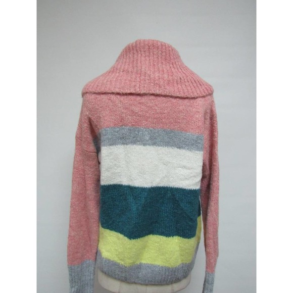 NWOT ANN TAYLOR LOFT LOU & GRAY STRIPED PLUSHFUZZ TURLENECK SWEATER sz L - Picture 6 of 6